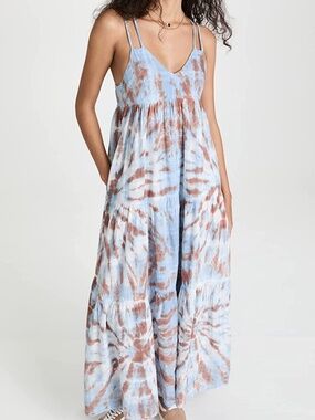 Young Broke & Fabulous Patio Tie Dye Maxi Dress L